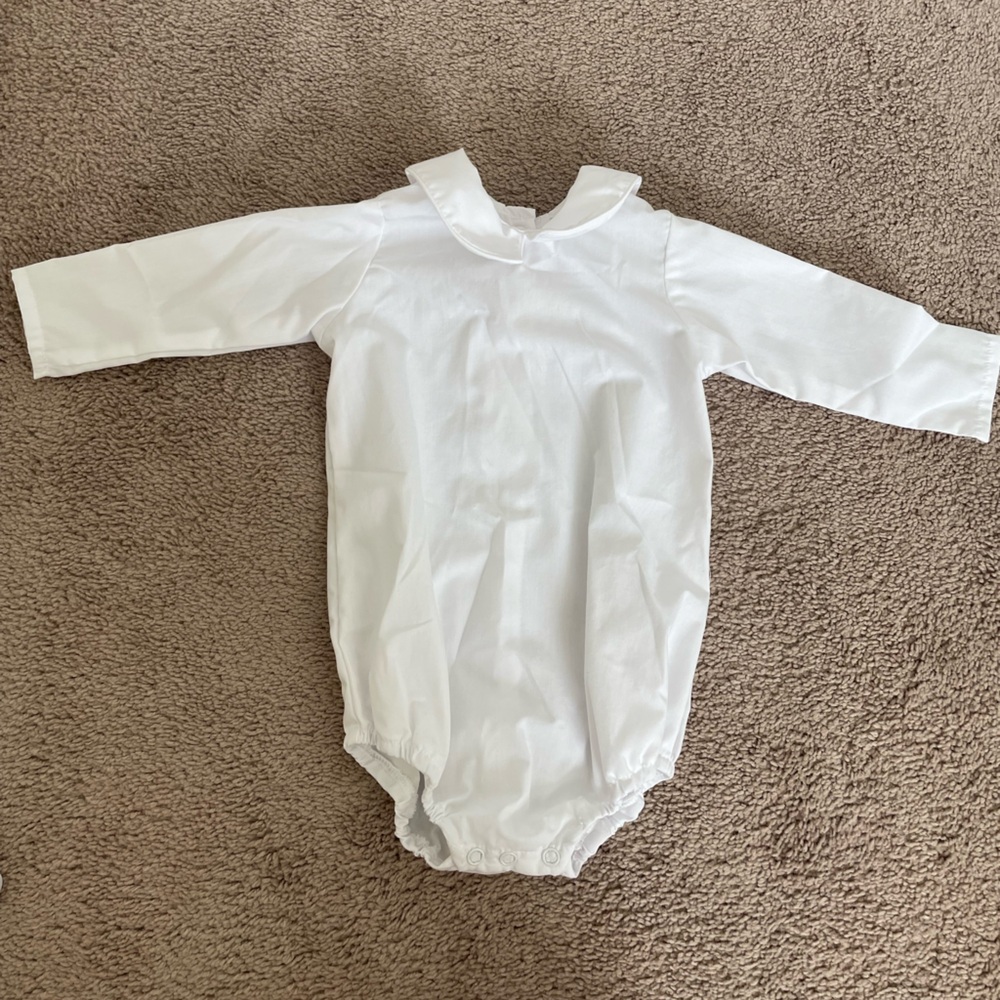 The Beaufort Bonnet Company Prim and Proper White Onesie